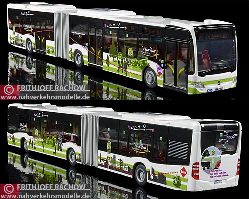 Rietze Busmodell Sondermodell Mercedes-Benz O 530 Citaro G C 2 dreitrig der Verkehrsgesellschaft Belzig m b H