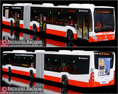 Rietze Busmodell Artikel SIM 10141 Mercedes-Benz O 530 Citaro G C 2 E 6 2015 Hochbahn Hamburg H H A