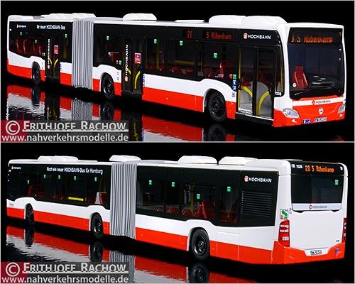 Rietze Busmodell Artikel SIM 10142 Mercedes-Benz O 530 Citaro G C 2 E 6 2015 Hochbahn Hamburg H H A