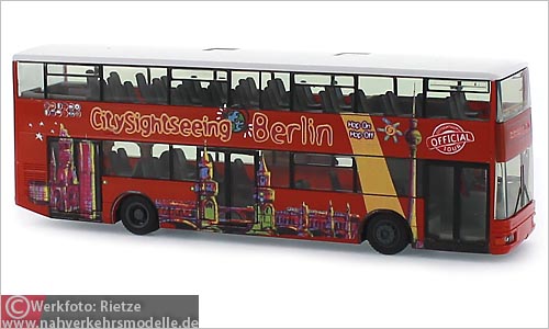 Rietze Busmodell Artikel 67523 MAN D N 95 City Sightseeing Berlin
