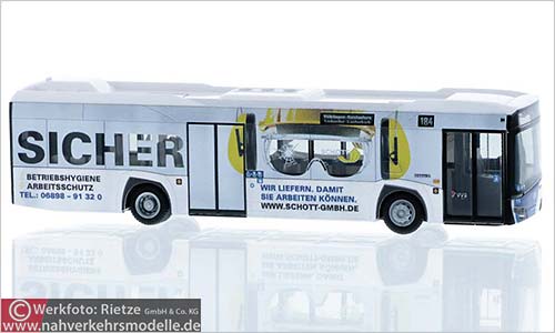 Rietze Busmodell Artikel 73041 Solaris Urbino 12 2014 Vlklinger Verkehrsbetriebe